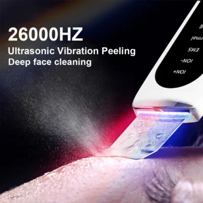 Ultrasonic Skin Scrubber Peeling Blackhead Remover Deep Face Cleaning Ultrasonic Ion Ance Pore Cleaner Facial Shovel Cleanser 3