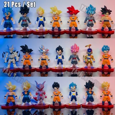 Dragon Ball Z Super Saiyan Son Goku Anime Figure Son Gohan Vegeta Broly Piccolo Majin Buu Set Action Figurine Model Gifts Toy 3