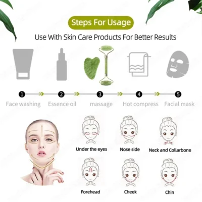 Gua Sha Face Massager Roller Jade Store Scraper Roller Massage for Facial Gouache Lift Body Slimming Guasha Neck Skin Care Tools 6
