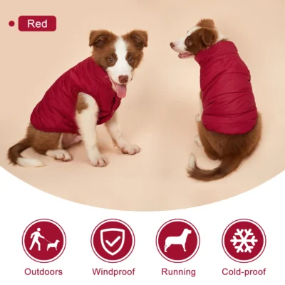 Winter Dog Clothes Outdoor Cold Proof Warm Dog Jacket with Fleece Cotton Lining Chihuahua French Bulldog Puppy Clothing Coat 6