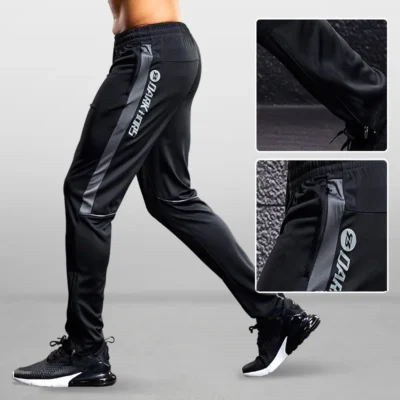 Men Sport Pants Running Pants With Zipper Pockets Soccer Training Jogging Sports Trousers Fitness Football Leggings Sweatpants 1