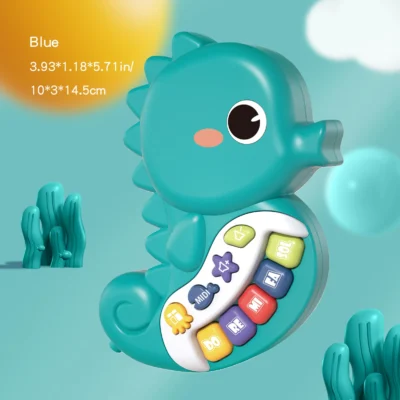 Baby Piano Music Toys Multifunctional Seahorse Electronic Piano with Music and Light Boys Girls Toys Kids Gifts age1+ 2