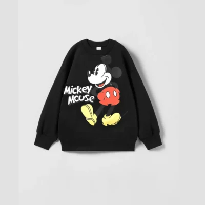Cartoon Sweatshirts Pure Color Casual Sports Long-sleeved TShirt For Boys And Girls Fashion Wear Cute New Style Cotton Hoodies 5