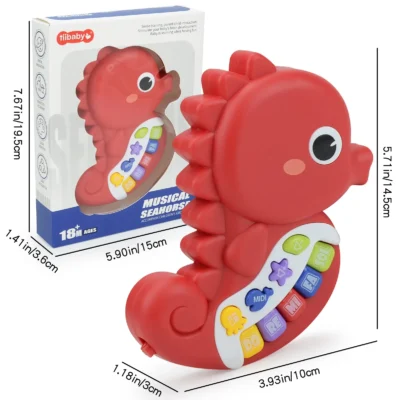 Baby Piano Music Toys Multifunctional Seahorse Electronic Piano with Music and Light Boys Girls Toys Kids Gifts age1+ 6
