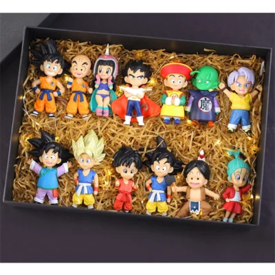 Dragon Ball Z Super Saiyan Son Goku Anime Figure Son Gohan Vegeta Broly Piccolo Majin Buu Set Action Figurine Model Gifts Toy 6