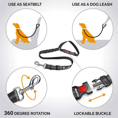Reflective Pet Dog Car Seat Belt Puppy Dog Walking Travel Car Accessories Dog Leash Harness for Small Dogs Pet Car Supplies 3