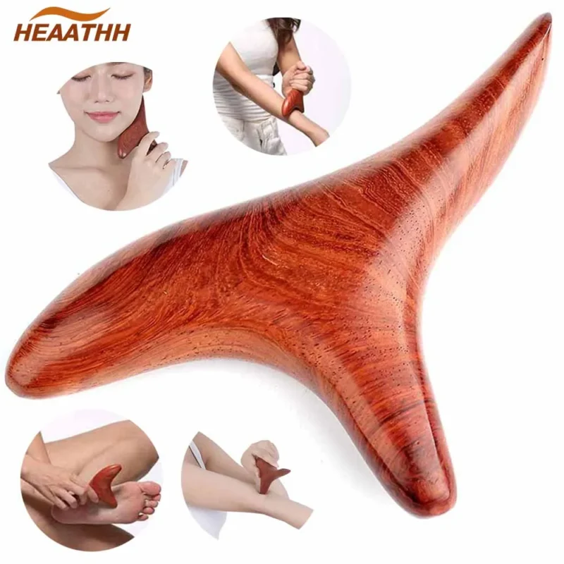 Wood Trigger Point Massage Gua Sha Tools,Professional Lymphatic Drainage Tools,Wood Therapy Massage Tools for Back Leg Hand Face 1
