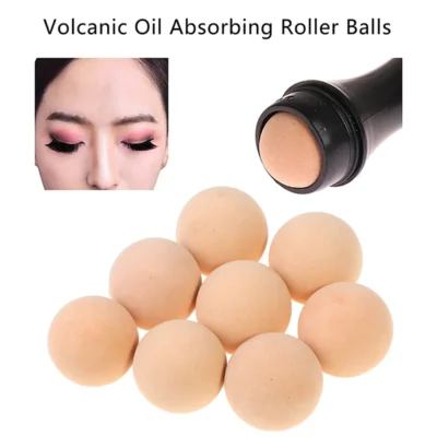 2 in1 Oil Absorbing Roller Natural Volcanic Stone Face Massage Body Stick Makeup Skin Care Tool Facial Pores Cleaning Oil Roller 2