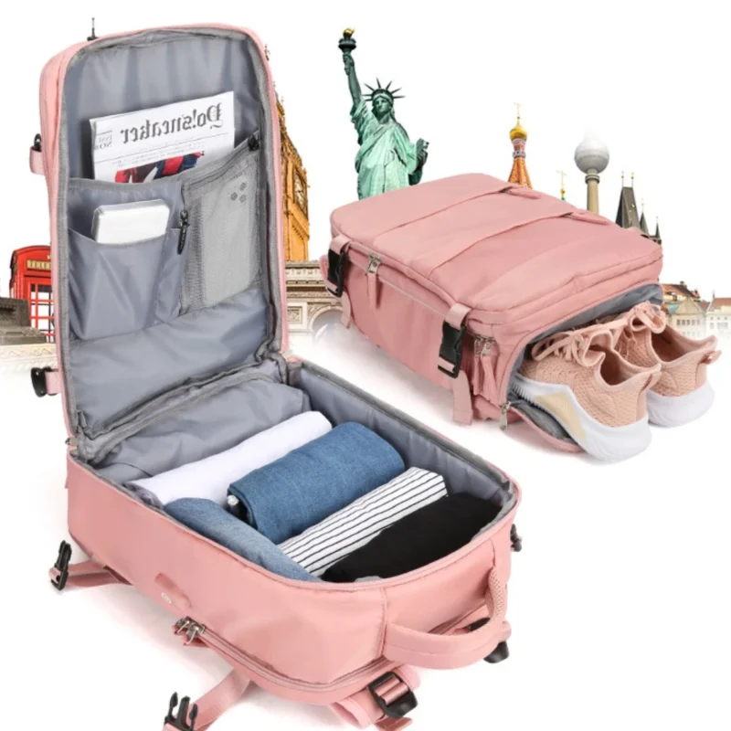 Women Travel Backpack Wizzair Cabin Backpack 40x30x20 Airplane, Large Capacity Waterproof Casual Bag Suitcase Laptop Backpacks 1
