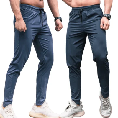 Men Running Fitness Thin Sweatpants Male Casual Outdoor Training Sport Long Pants Jogging Workout Trousers Bodybuilding 1
