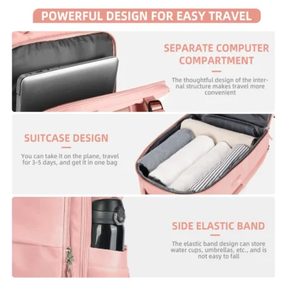 Women Travel Backpack Wizzair Cabin Backpack 40x30x20 Airplane, Large Capacity Waterproof Casual Bag Suitcase Laptop Backpacks 5