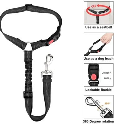 Reflective Pet Dog Car Seat Belt Puppy Dog Walking Travel Car Accessories Dog Leash Harness for Small Dogs Pet Car Supplies 4