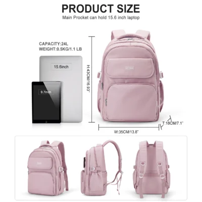 Backpack for Teen Girls Middle-School Primary Elementary Bookbags Lightweight Travel Casual Daypack Women 15Inch Laptop Backpack 2