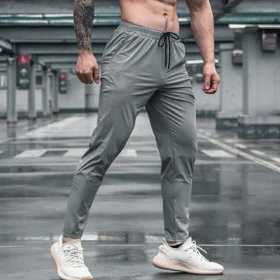 Men Running Fitness Thin Sweatpants Male Casual Outdoor Training Sport Long Pants Jogging Workout Trousers Bodybuilding 3