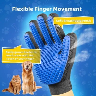 Pet Grooming Glove Gentle Efficient Pet Hair Remover Mitt Cat Accessories Pet Glove for Dogs Cats Pet Products Cat Supplies 5
