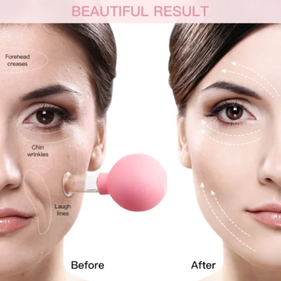 Rubber Face Massager Vacuum Cupping Face Skin Lifting Facial Cups Anti Cellulite Cup Anti-Wrinkle Cupping Therapy Facial Tool 2