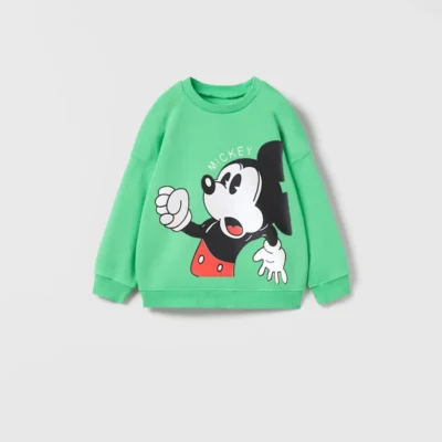 Cartoon Sweatshirts Pure Color Casual Sports Long-sleeved TShirt For Boys And Girls Fashion Wear Cute New Style Cotton Hoodies 4