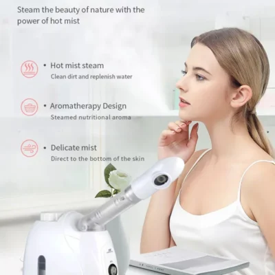 Ozone Facial Steamer Warm Mist Humidifier for Face Deep Cleaning Vaporizer Sprayer Salon Home Spa Skin Care Whitening 3