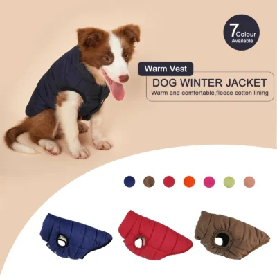 Winter Dog Clothes Outdoor Cold Proof Warm Dog Jacket with Fleece Cotton Lining Chihuahua French Bulldog Puppy Clothing Coat 3