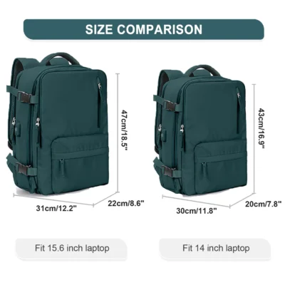 Travel Backpack Carry on Personal Item Bag for Flight Approved, 35L Hand Luggage Suitcase Waterproof Weekender Bag for Men Women 6
