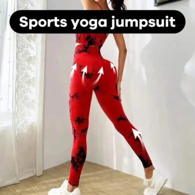 Tie Dye Yoga Women's Tracksuit Fitness Yoga Sets Sportswear Workout Bra+High Waist Leggings Gym Clothing Seamless Sports Suits 2
