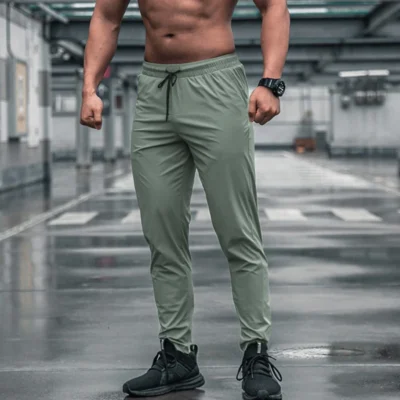 Men Running Fitness Thin Sweatpants Male Casual Outdoor Training Sport Long Pants Jogging Workout Trousers Bodybuilding 2