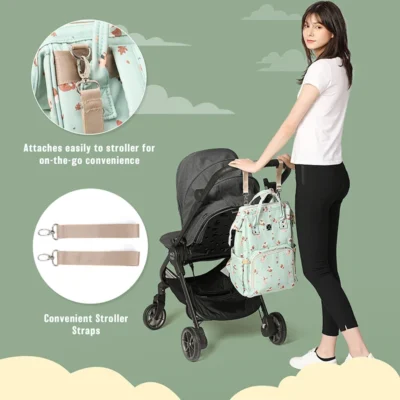 Diaper Backpack, Large Capacity Baby Bag, Multi-Function Travel Backpack Nappy Bags, Nursing Bag, Waterproof Fashion Mummy Bag 2