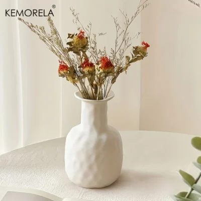 Nordic Ceramic Vase Circular Hollow Donuts Flower Pot Home Living Room Decoration Accessories Interior Office Desktop Decor Gift 4