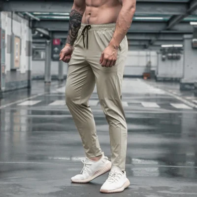 Men Running Fitness Thin Sweatpants Male Casual Outdoor Training Sport Long Pants Jogging Workout Trousers Bodybuilding 4