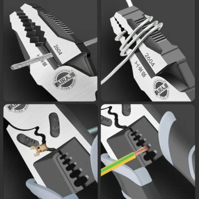 AIRAJ 7/9 inch Multifunction Pliers Combination Pliers Stripper Crimper Cutter Heavy Duty Wire Pliers Diagonal Pliers Hand Tools 5
