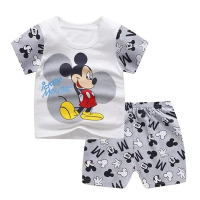 Summer T-shirt Shorts Children's Short Sleeve Set Cotton Tees Pants Tracksuits Boys And Girls Babies Clothes Casual Two Piece 5