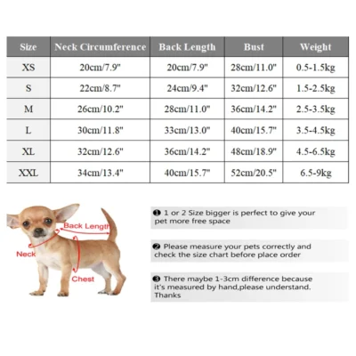 Winter Warm Dog Coat Jacket Windproof Dog Clothes for Small Dogs Padded Clothing Chihuahua Clothes Pet Supplies 6