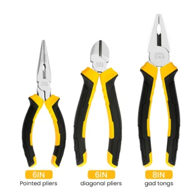 AIRAJ 6/8 Inch Wire Pliers Sharp Large Opening Stripping Pliers Industrial Grade Multifunctional Hardware Manual Tools 2