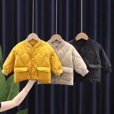 2023 New Children Parkas Winter Jacket for Boys Girls Warm Top Coat Kids Thicken Velvet Jackets Baby Coats Soft Casual Outerwear 2