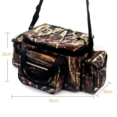 Waterproof Fishing Bag Nylon Large Capacity Multi Purpose Fishing Tackle Two Layer Waterproof Outdoor Shoulder Bags 2
