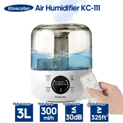 KINSCOTER 3L Air Humidifier Professional Large Capacity Home Humidifier Plant Mist Aroma Diffuser with Remote Control Timer 1