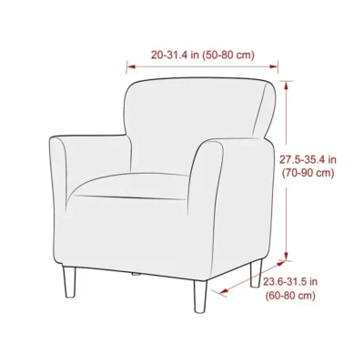 Polar Fleece Tub Chair Cover Spandex Club Armchair Slipcovers for Living Room Elastic Single Sofa Covers Home Bar Counter Hotel 2