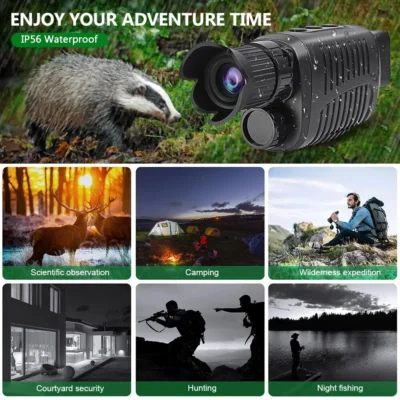 Monocular Night Vision Device 1080P HD Infrared Camera 5X Digital Light Zoom Hunting Telescope Outdoor Search Full Darkness 300m 2