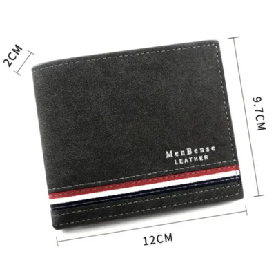 Short Men Wallets Zipper Coin Pocket Slim Card Holders Luxury Male Purses High Quality PU Leather Men's Wallet Money Clips 2