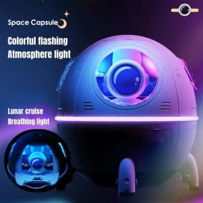 Portable Humidifier Desktop USB Astronaut Space Air Humidifier Diffuser 220ML With Colorful Led Light Christmas Gift 6
