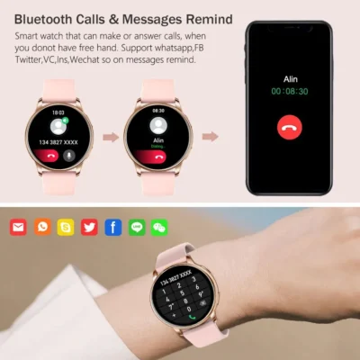 Bluetooth Call Smart Watch Women Custom Dial Steel Watches Men Sports Fitness Tracker Heart Rate Smartwatch For Android IOS G35 3