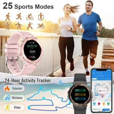 MELANDA Sport Smart Watch Women Bluetooth Call Smartwatch IP68 Waterproof Fitness Tracker Health Monitoring for IOS Android MK60 6