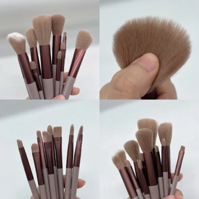 13 PCS Makeup Brushes Set Eye Shadow Foundation Women Cosmetic Brush Eyeshadow Blush Beauty Soft Make Up Tools Bag 5