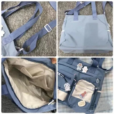 Waterproof Canvas Women Handbags Shoulder Bag Nylon Ladies Messenger Bag Oxford Crossbody Bags Tote Book Bags for Girls Satchels 2