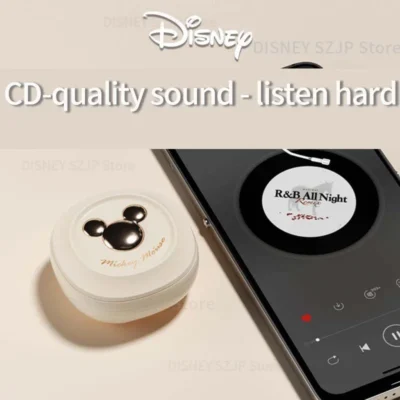 Disney Mickey Sliding Cover Wireless Bluetooth Earphones D68 HIFI Stereo Sound HD Call Headsets Long Endurance Noise Reduction 6