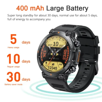 MELANDA 1.39 Inch HD Bluetooth Call Smart Watch Men Sports Fitness Tracker Heart Monitor 400mAh Smartwatch For Android IOS K56 6