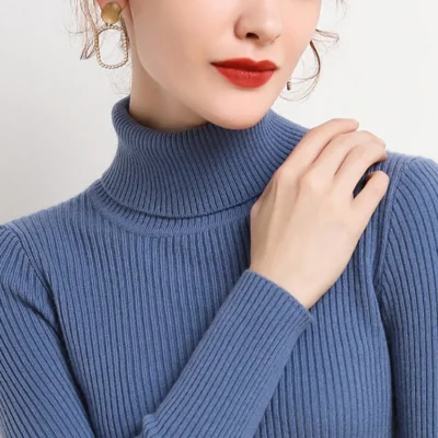 Heliar Women Fall Turtleneck Sweater Knitted Soft Pullovers Cashmere Jumpers Basic Soft Sweaters For Women 2023 Autumn Winter 3