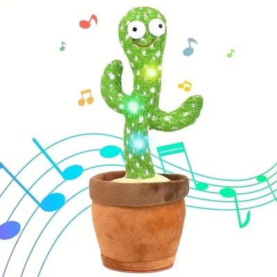 1pc-Dancing Talking Cactus Toys For Baby Boys And Girls, Singing Mimicking Recording Repeating What You Say Sunny Cactus Up Plus 2