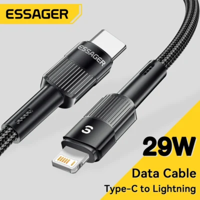 Essager USB C Cable For IPhone 14 13 12 11 pro Max XS 20W Fast Charging Cable Data Line Charger For iPad Mobile Phone Wire Cord 1