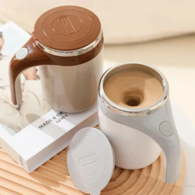 Lazy Smart Mixer Stainless Steel New Mark Cup Magnetic Rotating Blender Auto Stirring Cup Coffee Milk Mixing Cup Warmer Bottle 4